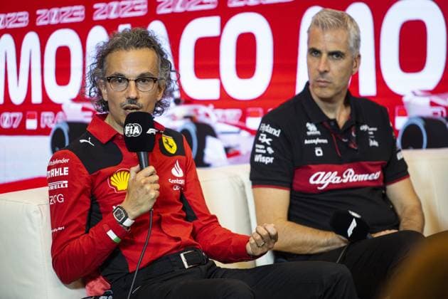 MEKIES Laurent (fra), Racing Director of the Scuderia Ferrari, portrait, press conference, PK, Pressekonferenz during the Formula 1 Grand Prix de Monaco 2023, 6th round of the 2023 Formula One World Championship, WM, Weltmeisterschaft from May 26 to 28, 2023 on the Circuit de Monaco, in Monaco - F1 - MONACO GRAND PRIX 2023 DPPI Panoramic 00123012__DE_2557