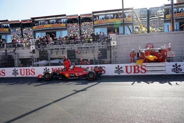 Formel 1 Grand Prix Monaco 2023 26.05.2023, Circuit de Monaco, Monte Carlo, Formel 1 Grand Prix Monaco 2023 ,im Bild Unfall von Carlos Sainz Jr. (ESP), Scuderia Ferrari in der letzten Schikane vor Start-Ziel.