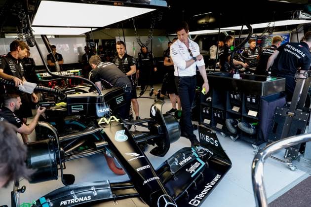 44 Lewis Hamilton (GBR, Mercedes-AMG Petronas F1 Team), Toto Wolff (AUT, Mercedes-AMG Petronas F1 Team), F1 Grand Prix of Monaco at Circuit de Monaco on May 26, 2023 in Monte-Carlo, Monaco. (Photo by HOCH ZWEI) Monte-Carlo Monaco