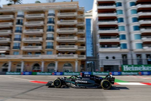 63 George Russell (GBR, Mercedes-AMG Petronas F1 Team), F1 Grand Prix of Monaco at Circuit de Monaco on May 26, 2023 in Monte-Carlo, Monaco. (Photo by HOCH ZWEI) Monte-Carlo Monaco