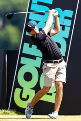 May 26, 2023, Potomac Falls, Virginia, USA: TAYLOR GOOCH tees off on the fifth hole during the first round of the LIV Golf DC event at Trump National Golf Club. Potomac Falls USA - ZUMAb237 20230526_znp_b237_032 Copyright: xRobertxBlakleyx