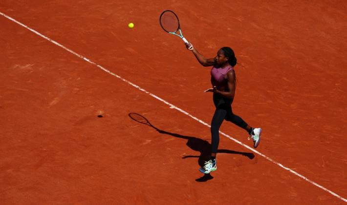 Mandatory Credit: Photo by Javier Garcia Shutterstock (13925673e) Coco Gauff practices on Philippe Chatrier French Open Tennis, Saturday Qualifying and Previews, Roland Garros, Paris, France - 27 May 2023 French Open Tennis, Saturday Qualifying and Previews, Roland Garros, Paris, France - 27 May 2023  Copyright: xJavierxGarcia Shutterstockx 13925673e