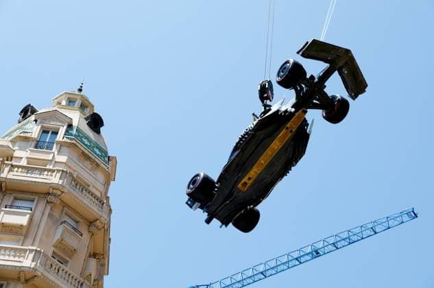 Damaged car of 44 Lewis Hamilton (GBR, Mercedes-AMG Petronas F1 Team), F1 Grand Prix of Monaco at Circuit de Monaco on May 27, 2023 in Monte-Carlo, Monaco. (Photo by HOCH ZWEI) Monte-Carlo Monaco
