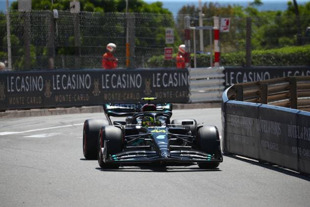 F1 Gran Prix of Monaco Lewis Hamilton of Mercedes AMG Petronas F1 Team on track during final practice for the F1 Grand Prix of Monaco at Circuit de Monaco on May 27, 2023 in Monte-Carlo, Monaco. Monaco Monte-Carlo Monaco Copyright: xSportinfotox