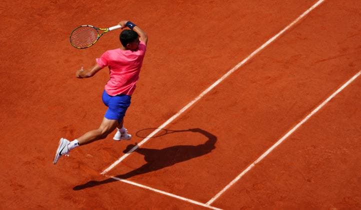 Mandatory Credit: Photo by Javier Garcia Shutterstock (13925673cj) Carlos Alcaraz practices French Open Tennis, Saturday Qualifying and Previews, Roland Garros, Paris, France - 27 May 2023 French Open Tennis, Saturday Qualifying and Previews, Roland Garros, Paris, France - 27 May 2023  Copyright: xJavierxGarcia Shutterstockx 13925673cj