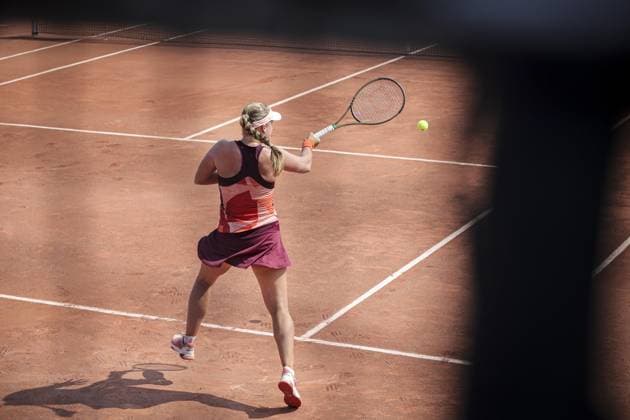 Finale fÃ minin. Internationaux de Strasbourg 2023 ANNA BLINKOVA (RUS) ELINA SVITOLINA (UKR Tennis : Internationaux de Strasbourg 2023 - France - 27 05 23 ElyxandroCegarra Panoramic 
