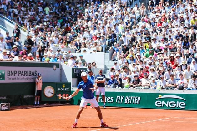 2023 French Open - Previews Novak Djokovic of Serbia in action during a practice match ahead of the French Open Tennis at Roland Garros Paris France  Copyright: xIbrahimxEzzatx originalFilename:ezzat-notitle230527_npk6d.jpg