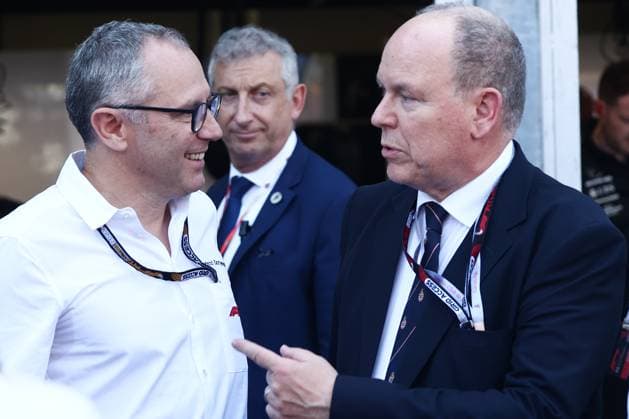 F1 Grand Prix Of Monaco Qualifying Stefano Domenicali and Prince Albert II of Monaco before qualifying ahead of the Formula 1 Grand Prix of Monaco at Circuit de Monaco in Monaco on May 27, 2023. Monaco Monaco  Copyright: xJakubxPorzyckix originalFilename:porzycki-f1grandp230527_npJuN.jpg
