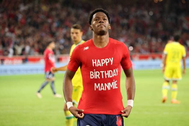 Sport Themen der Woche KW21 CÃ lÃ bration Jonathan David (Losc) lors du match LOSC vs FC Nantes - Ligue 1 Uber Eats - Decathlon Arena stade Pierre Mauroy - Villeneuve d Ascq - 27 mai 2023 FOOTBALL : LOSC vs NANTES - Ligue1 Uber Eats - 27 05 2023 LaurentSanson Panoramic 