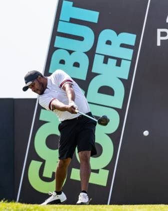 May 27, 2023, Potomac Falls, Virginia, USA: HAROLD VARNER III, the co-leader after two rounds, tees off during the second round of the LIV Golf DC event at Trump National Golf Club. Potomac Falls USA - ZUMAb237 20230527_znp_b237_019 Copyright: xRobertxBlakleyx