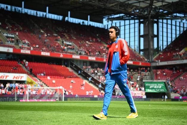COLOGNE, GERMANY - 27 May, 2023: Jamal Musiala. The football match of Bundesliga 1. FC Koeln vs FC Bayern Munich. at Rhein Energie Stadion  Copyright: xVITALIIxKLIUIEVx