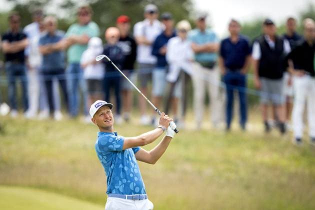 CROMVOIRT - Adrian Meronk (POL) in action during the 103rd edition of the KLM Open golf tournament. The KLM Open counts as a qualifying tournament for the US Open. AP SANDER KING xVIxANPxSportx xxANPxIVx 470400174 originalFilename: 470400174.jpg