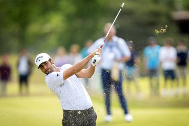 CROMVOIRT - Adrian Otaegui (ESP) in action during the 103rd edition of the KLM Open golf tournament. The KLM Open counts as a qualifying tournament for the US Open. AP SANDER KING xVIxANPxSportx xxANPxIVx 470400809 originalFilename: 470400809.jpg