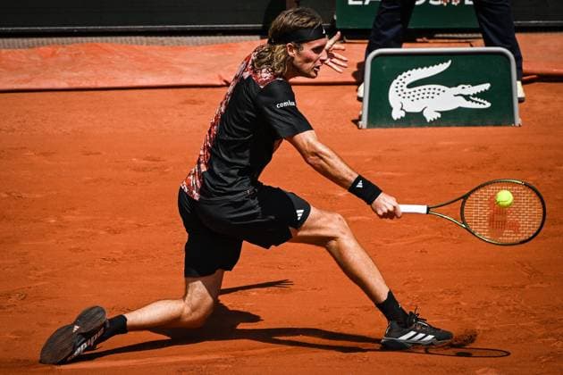 May 28, 2023, Paris, France, France: Stefanos TSITSIPAS of Greece during the first day of Roland-Garros 2023, French Open 2023, Grand Slam tennis tournament at the Roland-Garros Stadium on May 28, 2023 in Paris, France. Paris France - ZUMAm308 20230528_zsp_m308_016 Copyright: xMatthieuxMirvillex