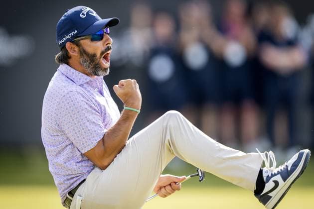 CROMVOIRT - Pablo Larrazabal (ESP) after winning the 103rd edition of the KLM Open golf tournament. The KLM Open counts as a qualifying tournament for the US Open. AP SANDER KING xVIxANPxSportx xxANPxIVx 470420627 originalFilename: 470420627.jpg