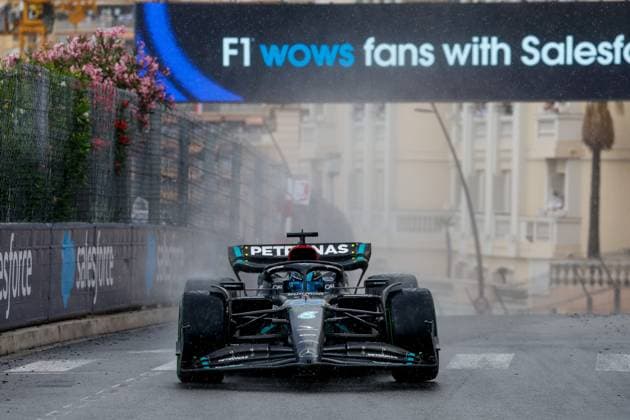 63 George Russell (GBR, Mercedes-AMG Petronas F1 Team), F1 Grand Prix of Monaco at Circuit de Monaco on May 28, 2023 in Monte-Carlo, Monaco. (Photo by HOCH ZWEI) Monte-Carlo Monaco