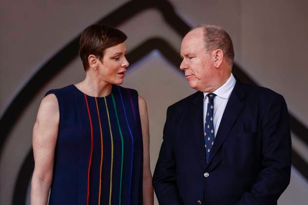 Formel 1, GP von Monaco, Fürst Albert und Fürstin Charlene Princess Charlene of Monaco and Prince Albert II of Monaco, F1 Grand Prix of Monaco at Circuit de Monaco on May 28, 2023 in Monte-Carlo, Monaco. (Photo by HOCH ZWEI) Monte-Carlo Monaco