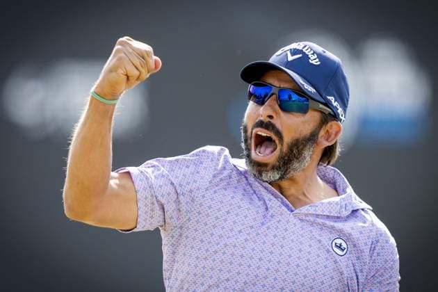 CROMVOIRT - Pablo Larrazabal (ESP) after winning the 103rd edition of the KLM Open golf tournament. The KLM Open counts as a qualifying tournament for the US Open. ANP SANDER KONING netherlands out - belgium out Cromvoirt xVIxxIVx 470420715 originalFilename: 0258128487st.jpg
