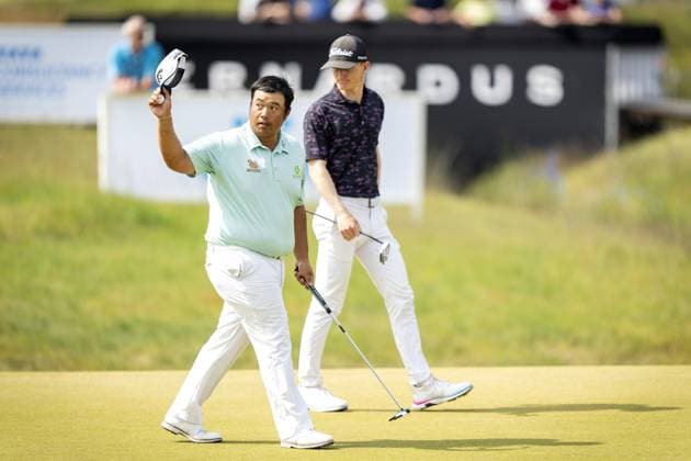 CROMVOIRT - Kiradech Aphibarnrat (THA) in action during the 103rd edition of the KLM Open golf tournament. The KLM Open counts as a qualifying tournament for the US Open. AP SANDER KING xVIxANPxSportx xxANPxIVx 470422806 originalFilename: 470422806.jpg
