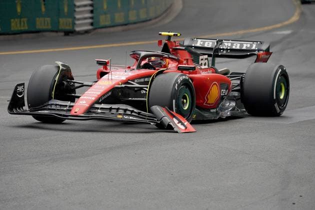 Formel 1 Grand Prix Monaco 2023 28.05.2023, Circuit de Monaco, Monte Carlo, Formel 1 Grand Prix Monaco 2023 ,im Bild Carlos Sainz Jr. (ESP), Scuderia Ferrari mit defektem Frontflügel
