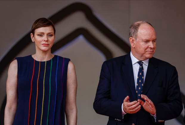 Formel 1, GP von Monaco, Fürst Albert und Fürstin Charlene Princess Charlene of Monaco and Prince Albert II of Monaco, F1 Grand Prix of Monaco at Circuit de Monaco on May 28, 2023 in Monte-Carlo, Monaco. (Photo by HOCH ZWEI) Monte-Carlo Monaco