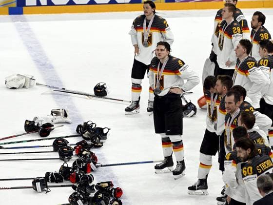 Team of Germany during the 2023 IIHF Ice hockey, Eishockey World Championships final match between Canada and Germany in Tampere on May 28, 2023. Canada won gold 5-2. Tampere Finland LKFTJK20230528224911BSXH  Copyright: xJussixNukarix LKFTJK20230528224911BSXH