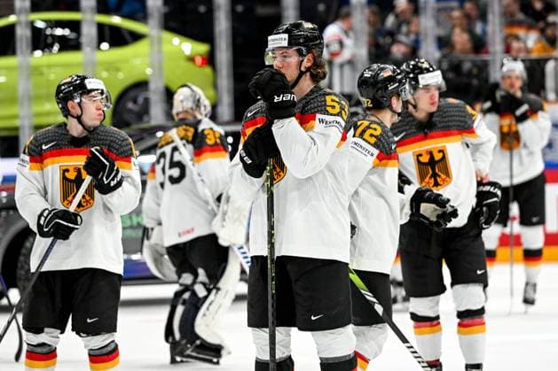 TAMPERE, FINLAND - MAY 28: Moritz Seider of Germany disappointed after the loss during the 2023 IIHF Ice hockey, Eishockey World Championship, WM, Weltmeisterschaft Finland - Latvia game between Canada and Germany at Nokia Arena on May 28, 2023 in Tampere, Finland. Tampere Nokia Arena Finland Copyright: xJustPictures.ch AndreaxBrancax