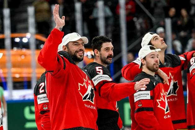 TAMPERE, FINLAND - MAY 28: Milan Lucic of Canada celebrate winning the gold medal during the 2023 IIHF Ice hockey, Eishockey World Championship, WM, Weltmeisterschaft Finland - Latvia game between Canada and Germany at Nokia Arena on May 28, 2023 in Tampere, Finland. Tampere Nokia Arena Finland Copyright: xJustPictures.ch AndreaxBrancax