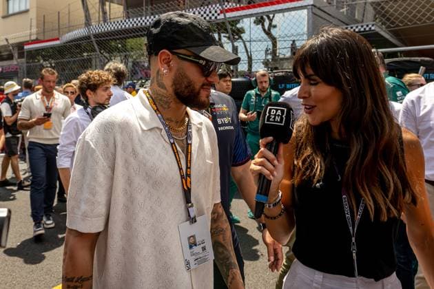 MONTE CARLO, MONACO: Neymar, at the 2023 Formula 1 Monaco Grand Prix at the Circuit de Monaco in Monte Carlo, Monaco.