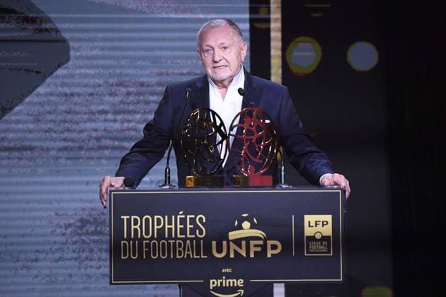 Jean-Michel AULAS (President Lyon OL) during the ceremony for the UNFP Trophies on May 28, 2023 in Paris, France. FOOTBALL : 31e Ceremonie des Trophees UNFP - Paris - 28 05 2023 Pool Panoramic 