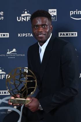 30 Brice SAMBA (rcl) during the ceremony for the UNFP Trophies on May 28, 2023 in Paris, France. FOOTBALL : 31e Ceremonie des Trophees UNFP - Paris - 28 05 2023 Pool Panoramic 