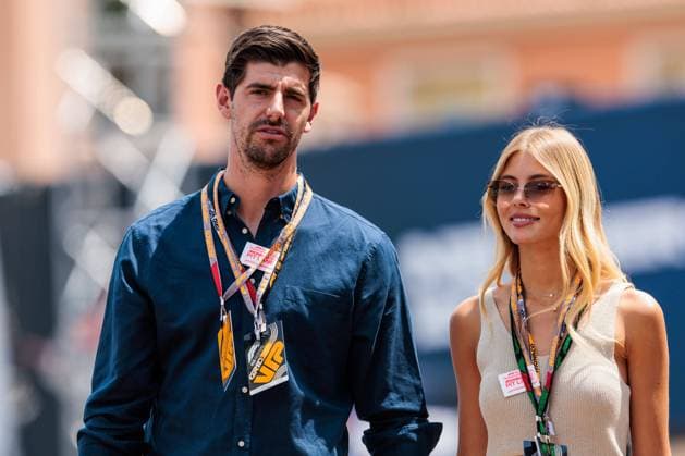 Thibaut Courtois und Freundin Mishel Gerzig, Grosser Preis von Monaco, Motorsport, Formel 1, Saison 2023, 28.05.2023 Grosser Preis von Monaco, Motorsport, Formel 1, Saison 2023, 28.05.2023 Copyright: xEibner-Pressefoto AlexanderxNeisx EP_ANS