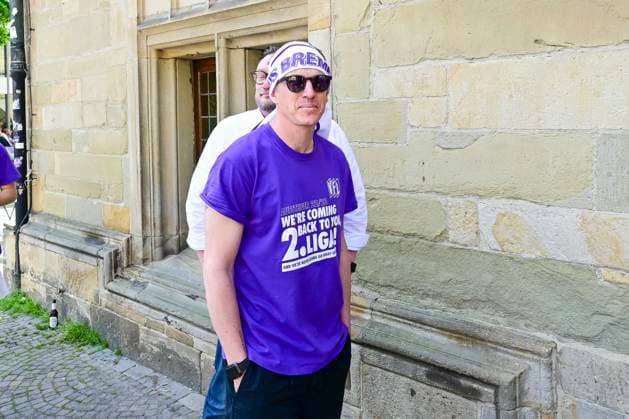 Tobias Schweinsteiger (Cheftrainer Osnabrueck)Aufstiegsfeier VfL Osnabrueck, Fussball, 3. Liga, 28.05.2023 Osnabrueck Niedersachsen Deutschland