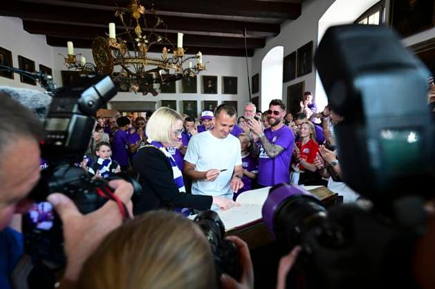 Eintragung ins goldene Buch der Stadt, Aufstiegsfeier VfL Osnabrueck, Fussball, 3. Liga, 28.05.2023 Osnabrueck Niedersachsen Deutschland