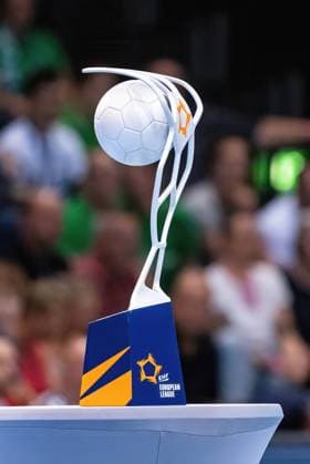 EHF European League Pokal Trophaee Fuechse Berlin vs. Fraikin BM Granollers, Handball, EHF European League, Finale, Saison 2022 2023, 28.05.2023 Fuechse Berlin vs. Fraikin BM Granollers, Handball, EHF European League, Finale, Saison 2022 2023, 28.05.2023 Flensburg Copyright: xEibner-Pressefoto MarcelxvonxFehrnx EP_EER