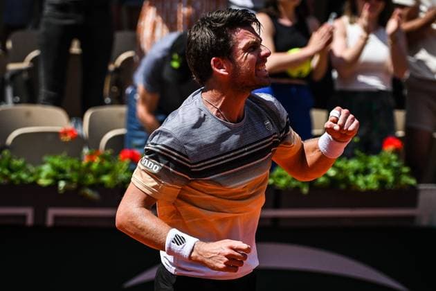 May 29, 2023, Paris, France, France: Cameron NORRIE of Great Britain celebrates his victory during the second day of Roland-Garros 2023, French Open 2023, Grand Slam tennis tournament at the Roland-Garros Stadium on May 29, 2023 in Paris, France. Paris France - ZUMAm308 20230529_zsp_m308_011 Copyright: xMatthieuxMirvillex
