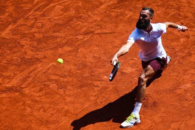 2023 French Open - Day Two Benoit PAIRE (FRA) in action during his match against Cameron NORRIE (GBR) on Suzanne-LENGLEN court in The French Open Roland Garros tennis tournament day two. Paris France  Copyright: xIbrahimxEzzatx originalFilename:ezzat-notitle230529_npqho.jpg