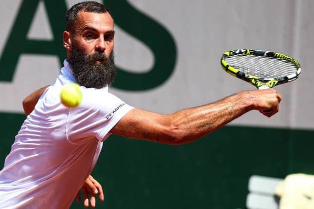 2023 French Open - Day Two Benoit PAIRE (FRA) in action during his match against Cameron NORRIE (GBR) on Suzanne-LENGLEN court in The French Open Roland Garros tennis tournament day two. Paris France  Copyright: xIbrahimxEzzatx originalFilename:ezzat-notitle230529_npMja.jpg