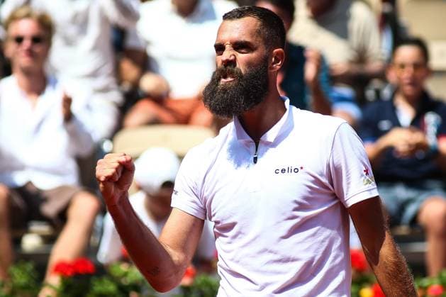 2023 French Open - Day Two Benoit PAIRE (FRA) in action during his match against Cameron NORRIE (GBR) on Suzanne-LENGLEN court in The French Open Roland Garros tennis tournament day two. Paris France  Copyright: xIbrahimxEzzatx originalFilename:ezzat-notitle230529_npBoP.jpg
