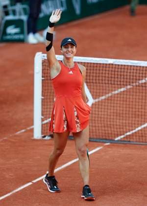 Elina Avanesyan jubelt nach dem Sieg, Jubel, Freude, Emotion Tennis - French Open 2022 - Grand Slam ATP, Tennis Herren WTA, Tennis Damen ITF - Roland Garros - Paris - - France - 29 May 2023. Copyright: xJuergenxHasenkopfx