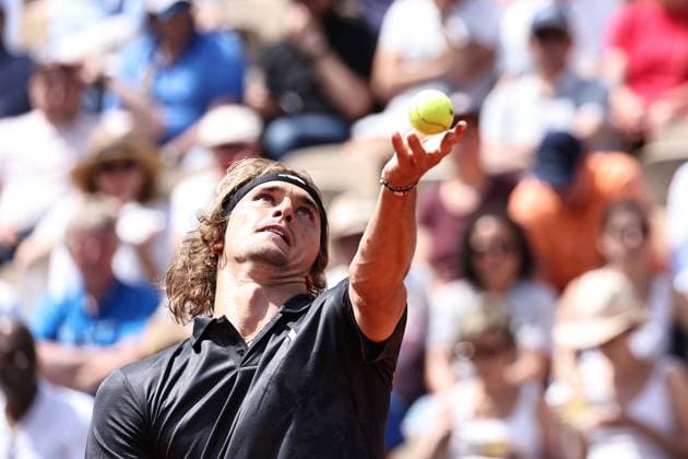 Alexander Zverev, GER, during first round of 2023 French Open at Roland Garros, Paris, 30 05 2023; -