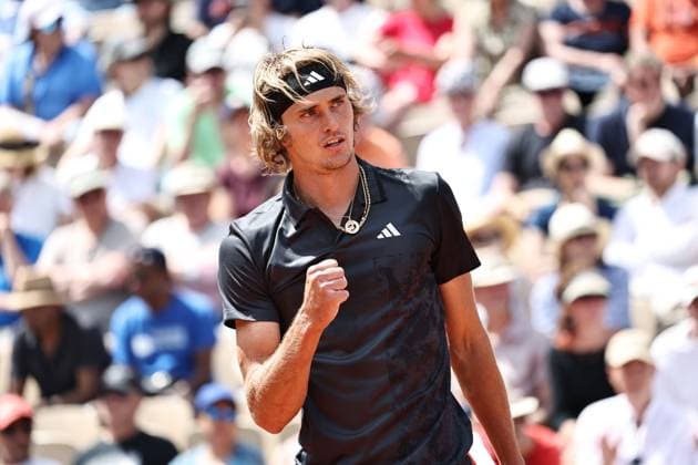 Alexander Zverev, GER, during first round of 2023 French Open at Roland Garros, Paris, 30 05 2023; -