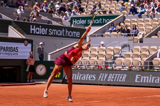 Roland Garros 2023 PARIS, IF - 30.05.2023: ROLAND GARROS 2023 - Lucia Bronzetti during the match between Ons Jabeur and Lucia Bronzetti at the Roland Garros 2023 tournament held in Paris, France. Jabeur won 2-0 (Photo: Richard Callis Fotoarena) x2381898x  RichardxCallis