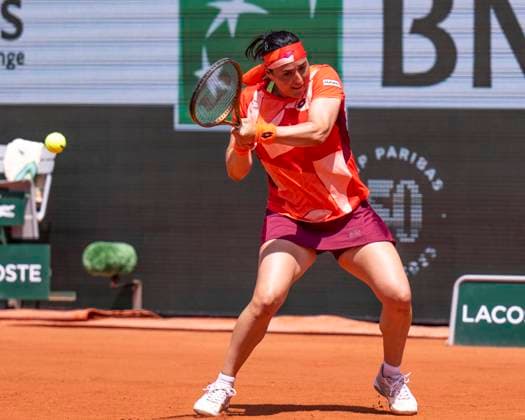 Roland Garros 2023 PARIS, IF - 30.05.2023: ROLAND GARROS 2023 - Ons Jabeur during the match between Ons Jabeur and Lucia Bronzetti at the Roland Garros 2023 tournament held in Paris, France. Jabeur won 2-0 (Photo: Richard Callis Fotoarena) x2381905x  RichardxCallis