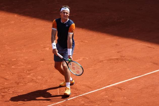 2023 French Open - Day Three Casper RUUD (NOR) in action during her match against Elias YMER (SWE) on Suzanne-LENGLEN court in The French Open Roland Garros 2023 tennis tournament day three. Paris France  Copyright: xIbrahimxEzzatx originalFilename:ezzat-notitle230530_nptWr.jpg