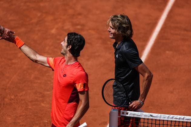 2023 French Open - Day Three Alexander ZVEREV (GER) in action during his match against Lloyd HARRIS (RSA) on Simonne-MATHIEU court in The French Open Roland Garros 2023 tennis tournament day three. Paris France  Copyright: xIbrahimxEzzatx originalFilename:ezzat-notitle230530_np9qP.jpg
