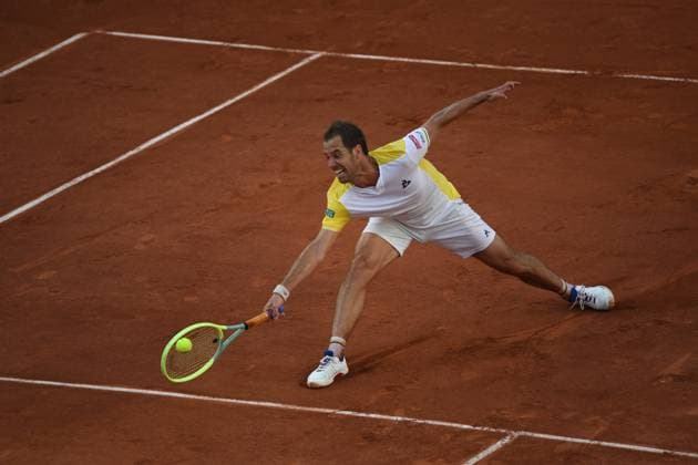 Tennis : Roland Garros 2023 - France - Richard Gasquet - France Tennis : Roland Garros 2023 - France - 30 05 23 ChrysleneCaillaud Panoramic 