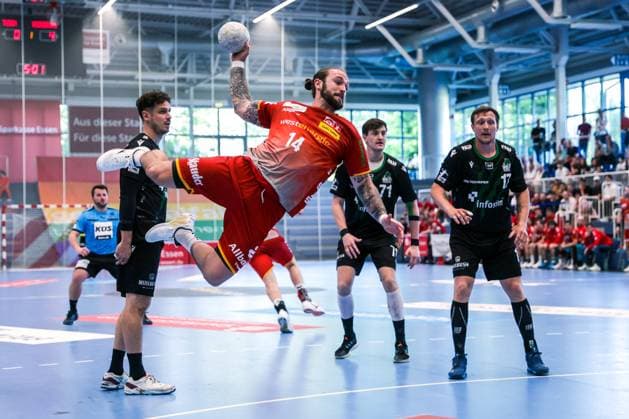 Sport Themen der Woche KW22 Sport Bilder des Tages 30.05.2023, Handball, Saison 2022 2023, 2. Bundesliga, HBL, Liqui Moly HBL, 21. Spieltag, TUSEM Essen - Wölfe Würzburg, Markus Dangers (TuSEM Essen), Essen Am Hallo NRW Deutschland xRHR-FOTO DEx *** 30 05 2023, handball, season 2022 2023, 2 Bundesliga, HBL, Liqui Moly HBL, 21 matchday, TUSEM Essen Wölfe Würzburg, Markus Dangers TuSEM Essen , Essen Am Hallo NRW Germany xRHR PHOTO DEx Copyright: DennisxEwert RHR-FOTOx RHR-FOTO DE