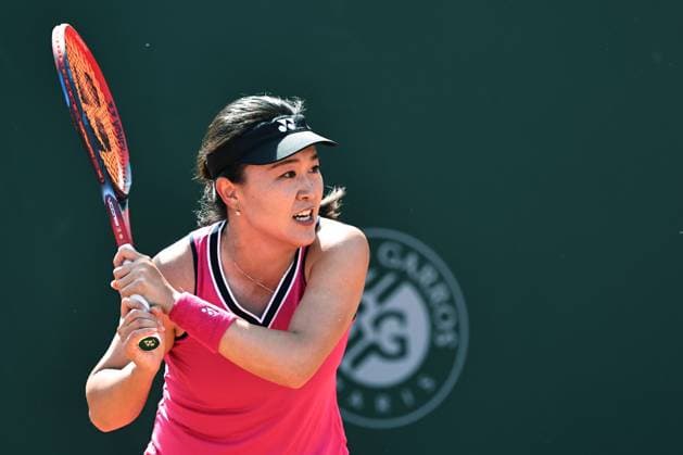 Zhu Lin, CHN, during first round of 2023 French Open at Roland Garros, Paris, 30 05 2023; -