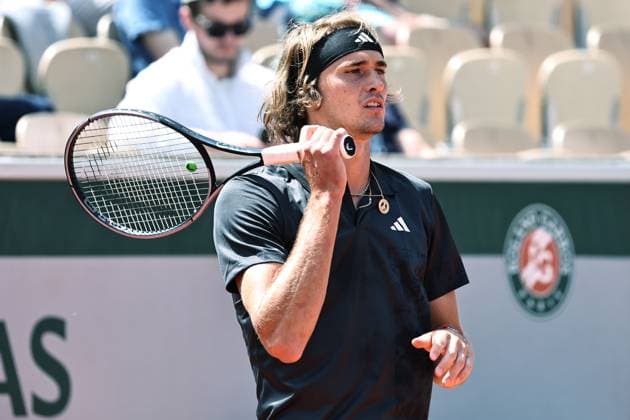Alexander Zverev, GER, during first round of 2023 French Open at Roland Garros, Paris, 30 05 2023; -
